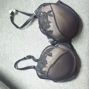 Intimissimi Black Lace Balconette Bra 34DD/34E